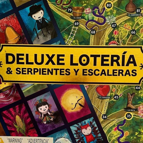 Deluxe Loteria & Snakes And Ladders Traditional Mexican Family Board Games NEW - Picture 2 of 14